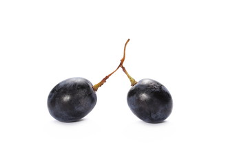Dark grapes, isolated on white background