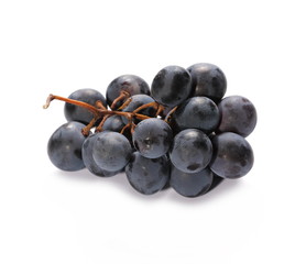 Dark grapes, isolated on white background