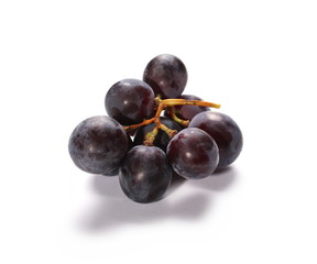 Dark grapes, isolated on white background