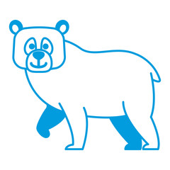 bear cartoon animal icon vector illustration graphic design