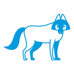 Wolf cartoon animal icon vector illustration graphic design