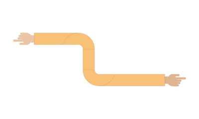 Vector image of hands pointing left and right