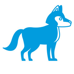 Wolf cartoon animal icon vector illustration graphic design