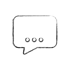 flat line uncolored  chat bubble over white background  vector illustration