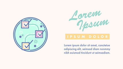 Vector image of card with text lorem ipsum dolor / Vector image of card with text lorem ipsum dolor against beige background