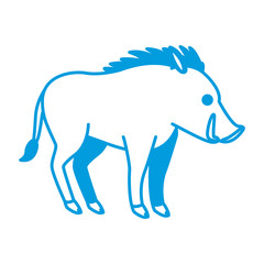 Jabali animal cartoon icon vector illustration graphic design