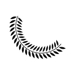 olive branch leaf peace flora symbol vector illustration