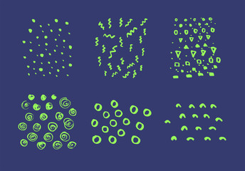 Vector set of birthday decoration / Vector set of birthday decoration against blue background