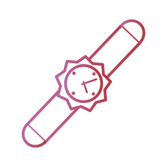 flat line colorful laptop over white background vector illustration