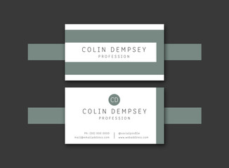 Vector image of visiting card template / Vector image of visiting card template against grey background