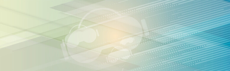 virtual reality in life future technology background