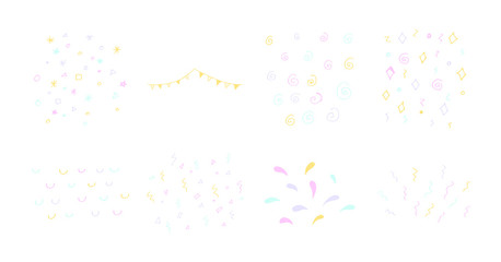 Vector set of birthday decoration / Vector set of birthday decoration against white background