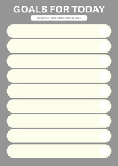 Daily planner template layout