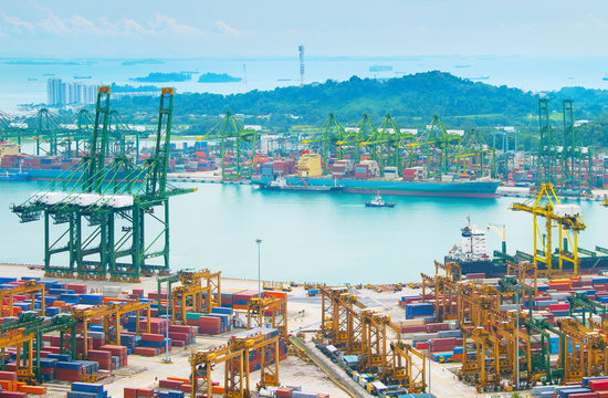 Industrial port of Singapore