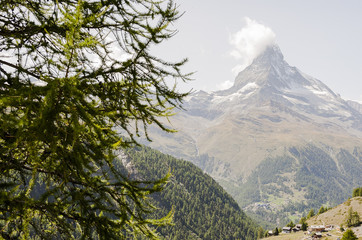 Zermatt, Dorf, Sunnegga, Findeln, Weiler, Findelbach, Wanderweg, Spazierweg, Bergbahn, Alpen, Wallis, Matterhorn, Furi, Sommer, Schweiz