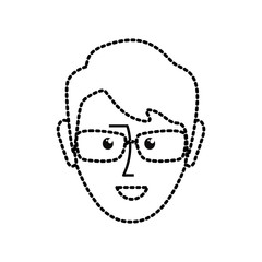 uncolored man sticker  over  white background vector illustration