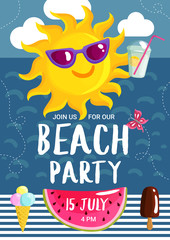 Summer Beach Party Poster