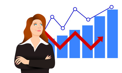 Illustration of a businesswoman