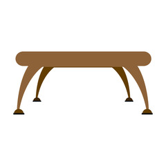 brown table platform stand template for object vector illustration