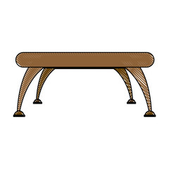 brown table platform stand template for object vector illustration