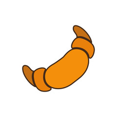 colorful    croissant over white background vector illustration