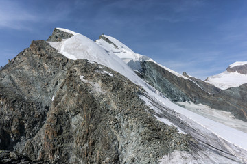 The Allalinhorn in die Valais Alps with Hohlaubgrat
