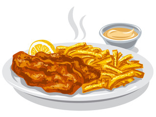 fried fish and chips
