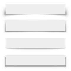 Obraz premium Blank white horizontal banners