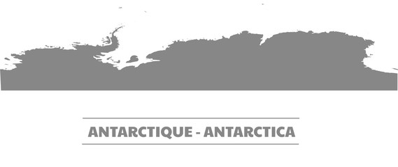 Vecteur modifiable carte continent Antarctique © aylerein