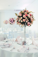 Beautiful decoration on wedding table