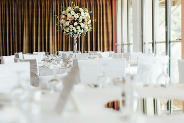 Beautiful decoration on wedding table