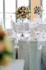 Beautiful wedding tables and roses