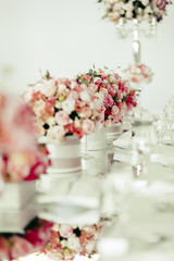 Beautiful wedding table arrangement