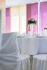 Wedding decoration with flowers