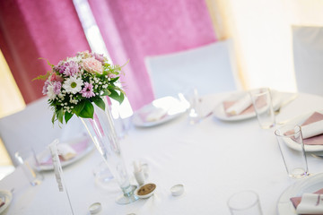 Wedding decoration with flowers
