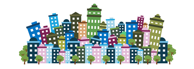 case, villaggio, città, case, abitazioni,