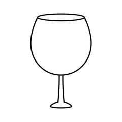wine glass icon over white background vector illustration