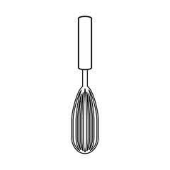 whisk icon over white background vector illustration