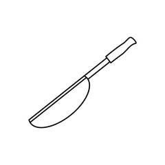 butter knife icon over white background vector illustration