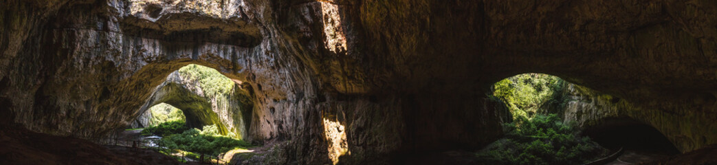 Devetashka large karst cave in Bulgaria, nature landscape