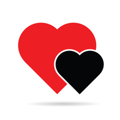 heart red and black color illustration