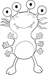 Cute Monster Vector Illustration Art