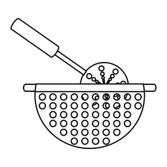 strainer icon over white background vector illustration
