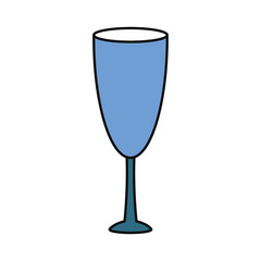 champagne glass icon over white background vector illustration