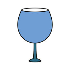 wine glass icon over white background vector illustration