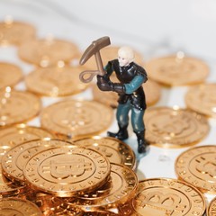 Bitcoin mining concept