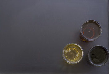 Beer glasses on chalkboard