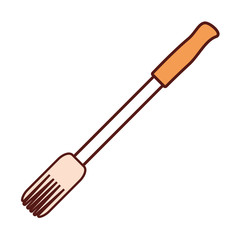 meat fork icon over white background vector illustration