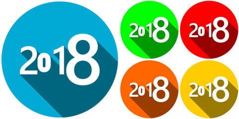 happy new year 2018 - icon - icone bonne année 2018