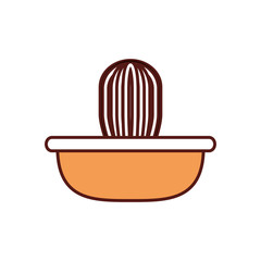 orange juicer icon over white background vector illustration